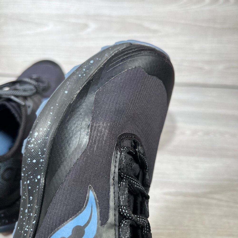 Saucony Peregrine 12 ICE+ 3 Womens 10 Running Shoes Black Blue Trail Outdoor - Picture 14 of 15